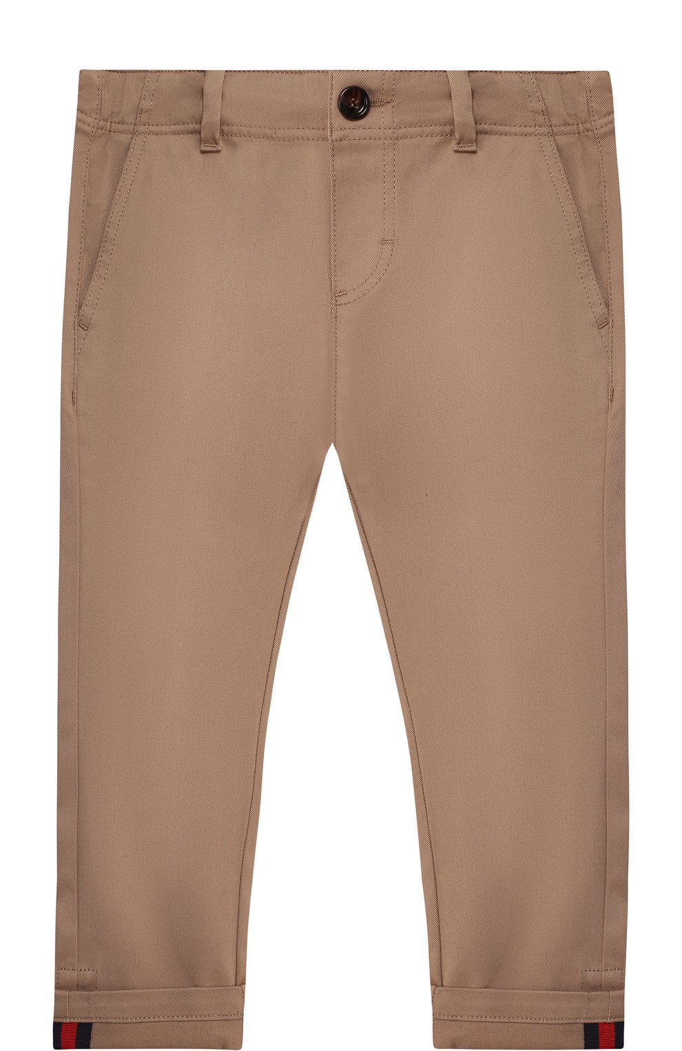 Брюки из хлопка с контрастной отделкой GUCCI, арт. 475408/XBB56, фото 1