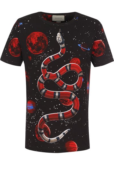 Хлопковая футболка с принтом GUCCI, арт. 457936/X3G51, фото 1