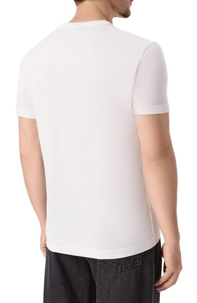 Хлопковая футболка DOLCE & GABBANA белого цвета по цене 78450 руб., арт. G8PT1Z/G7P9K, фото 4 Хлопковая футболка DOLCE & GABBANA, арт. G8PT1Z/G7P9K, фото 4