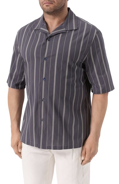 Хлопковая рубашка BRUNELLO CUCINELLI, арт. MM6830615, фото 3