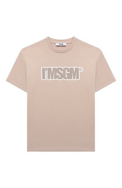 Хлопковая футболка MSGM KIDS, арт. S4MSJUTH202