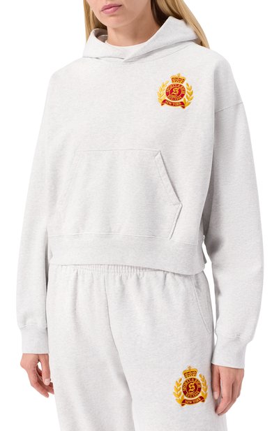 Хлопковое худи SPORTY AND RICH, арт. ST074508243GY03, фото 3