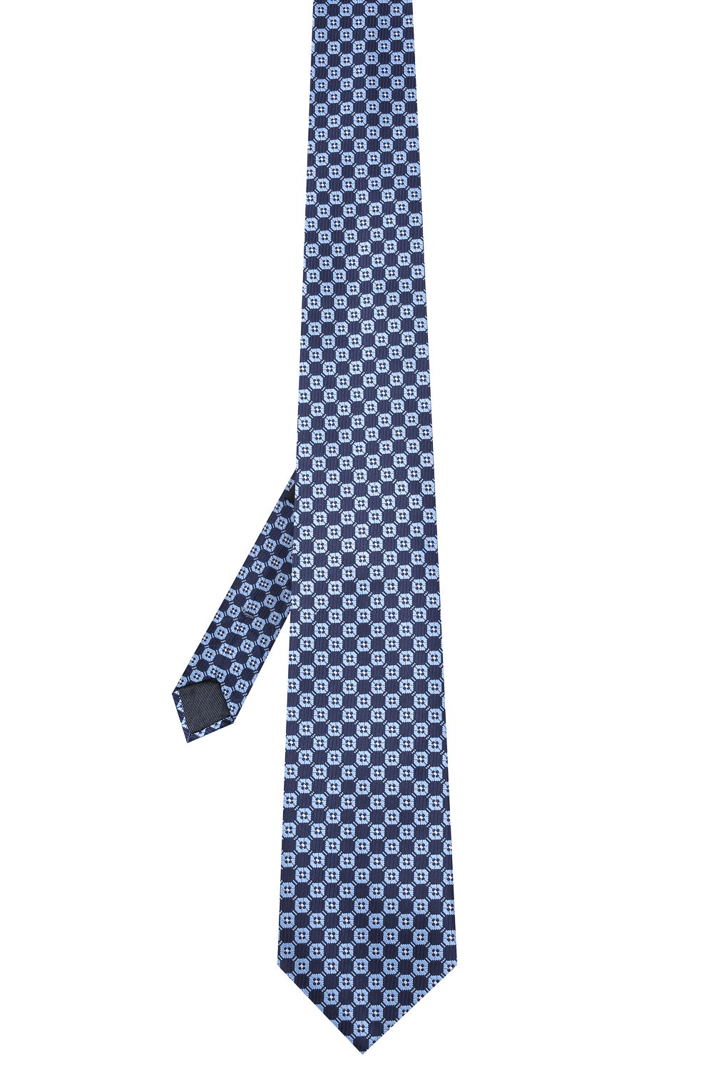 Шелковый галстук ZEGNA голубого цвета по цене 21400 руб., арт. Z2D83T/1XW, фото 3 Шелковый галстук ZEGNA, арт. Z2D83T/1XW, фото 3