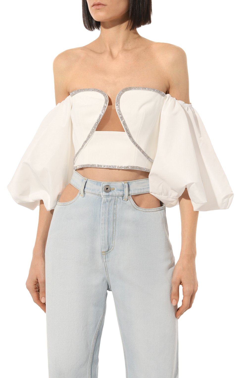 Топ SELF-PORTRAIT, арт. RS23-010T-W, фото 3