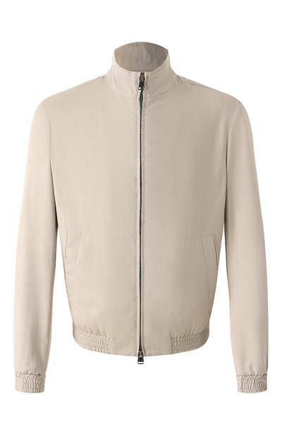 Мужской бомбер из шерсти и шелка CANALI, арт. 040988US/X02690