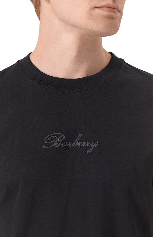 Хлопковая футболка Burberry 8119183 Чёрный  8119183 Фото 5