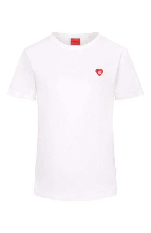 Хлопковая футболка HUGO 50562145 Белый 50562145