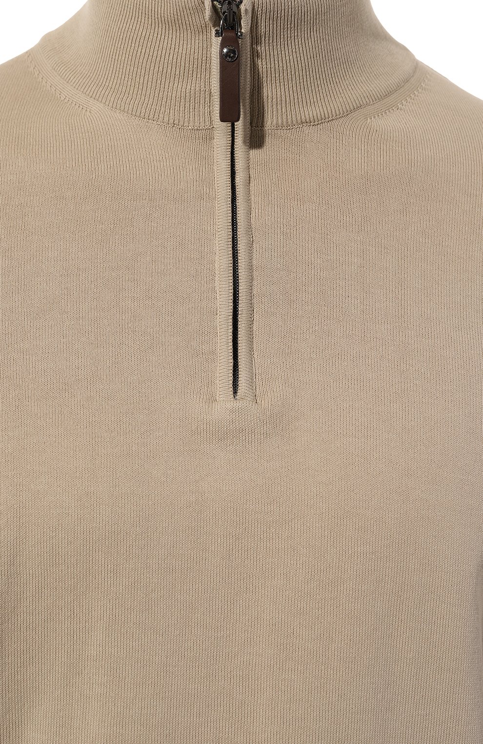 Хлопковый джемпер CANALI бежевого цвета по цене 43250 руб., арт. C0015/MK00145, фото 5 Хлопковый джемпер CANALI, арт. C0015/MK00145, фото 5