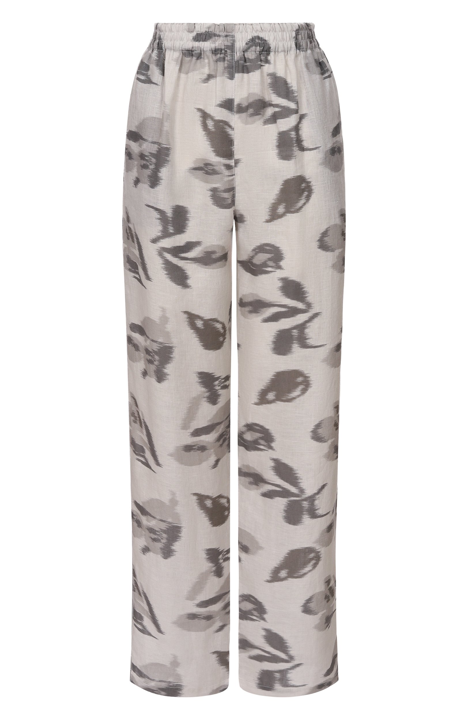 Льняные брюки EMPORIO ARMANI светло-серого цвета по цене 59500 руб., арт. EW004953/AF26966, фото 1 Льняные брюки EMPORIO ARMANI, арт. EW004953/AF26966, фото 1