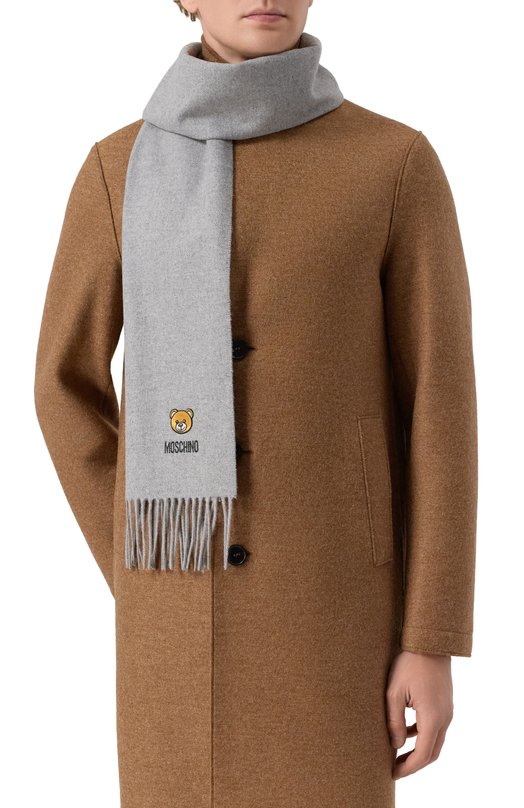Шерстяной шарф Moschino 50124/M5783 Серый  50124/M5783 Фото 2