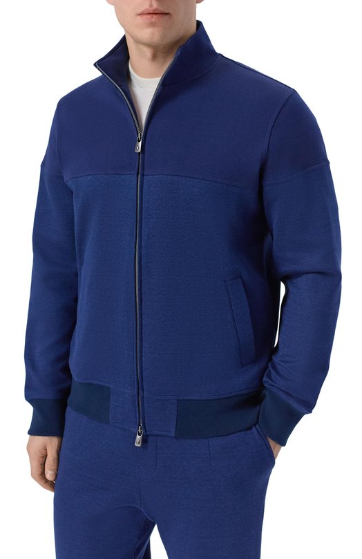 Толстовка из хлопка и льна Capobianco 20M453.DH00._001 Синий  20M453.DH00._001 Фото 3