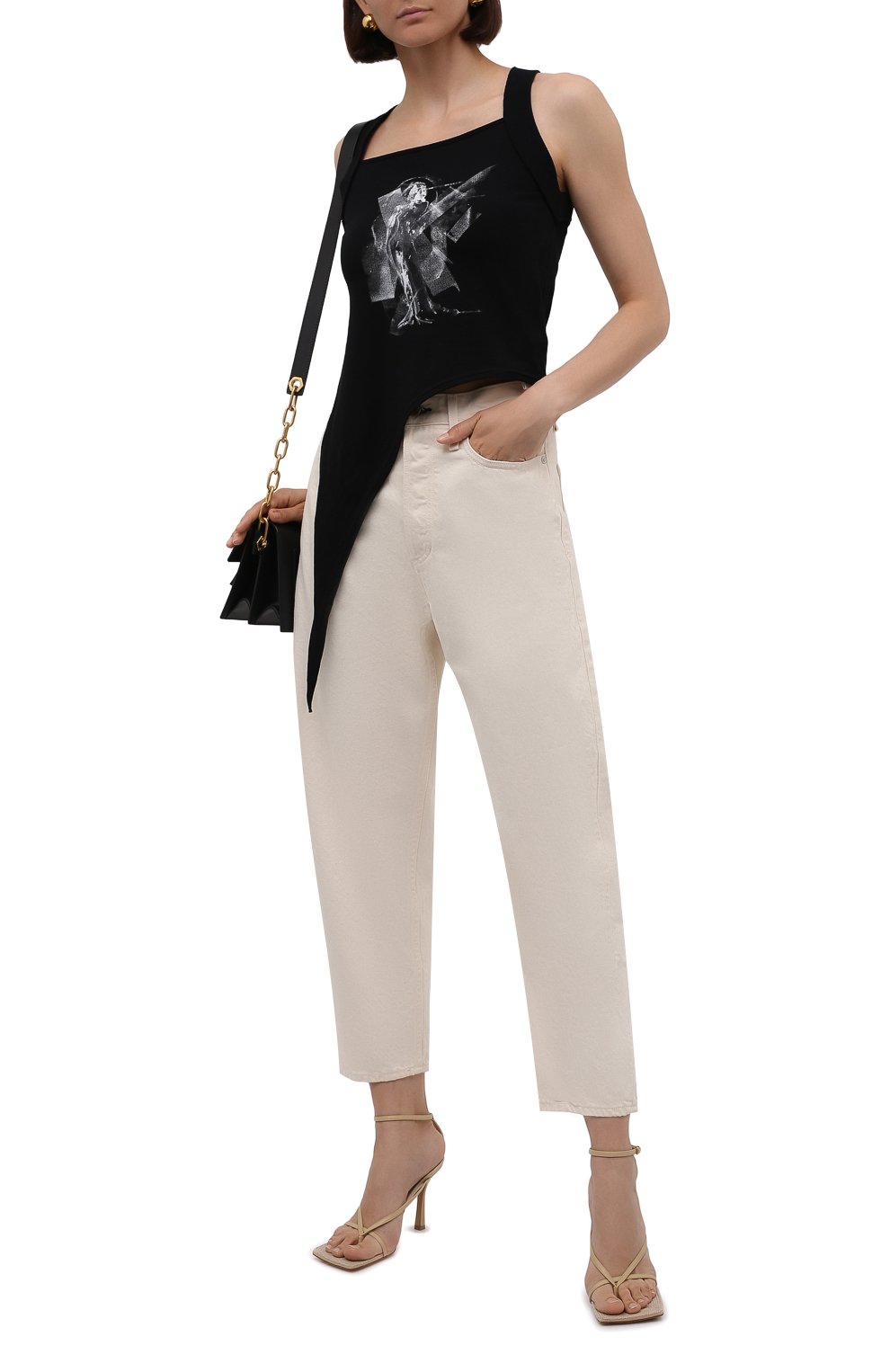 Хлопковый топ YOHJI YAMAMOTO черного цвета по цене 32250 руб., арт. ND-T14-095, фото 2 Хлопковый топ YOHJI YAMAMOTO, арт. ND-T14-095, фото 2