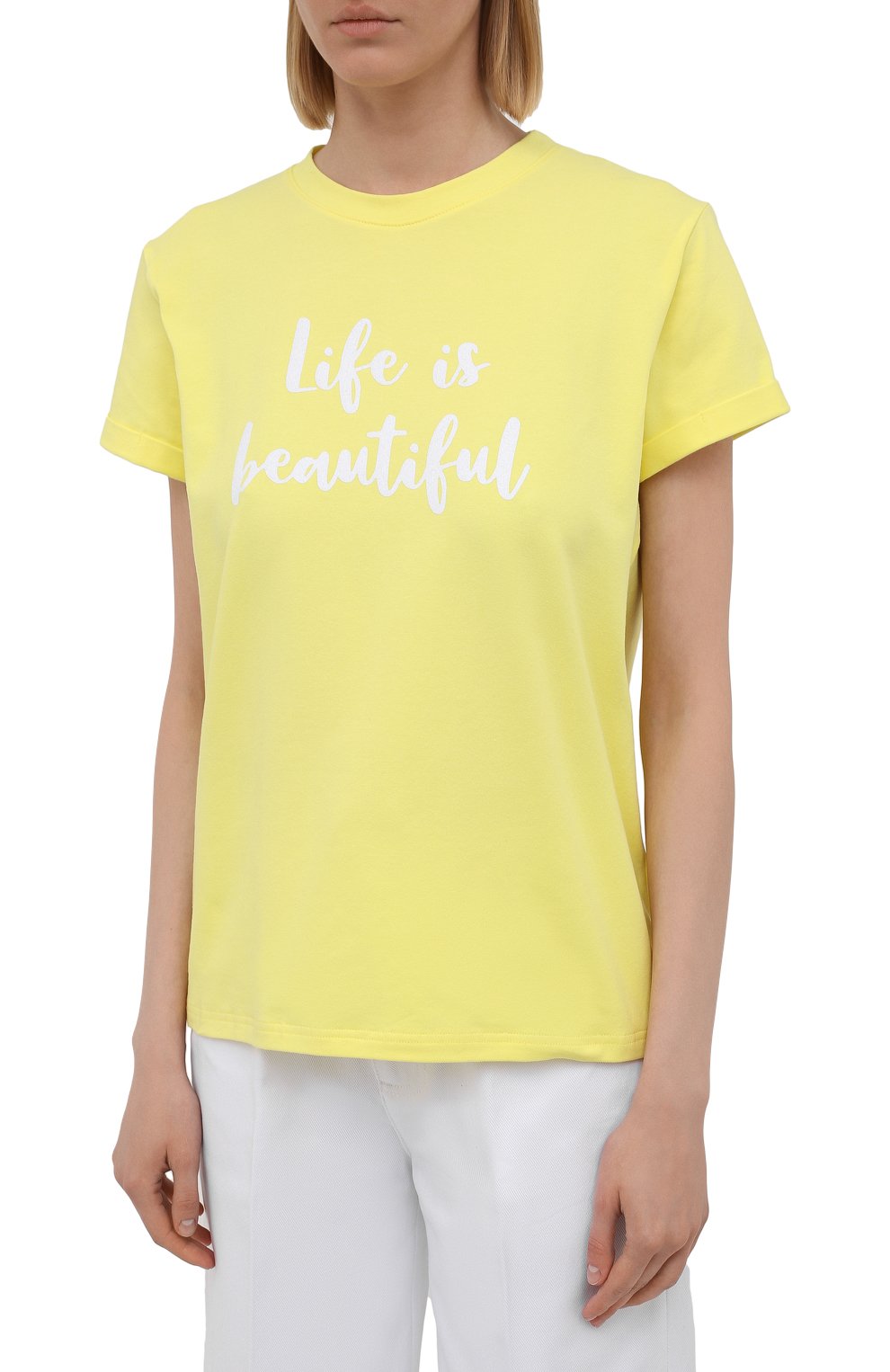 Хлопковая футболка SEVEN LAB, арт. T21-LIB G01 yellow, фото 3