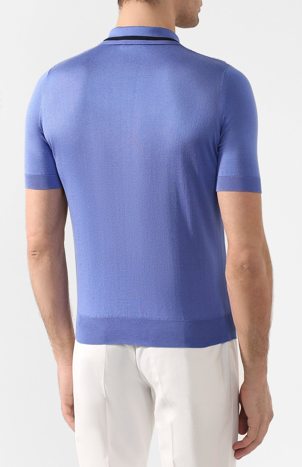 Шелковое поло ZILLI сиреневого цвета по цене 166500 руб., арт. MBT-PZ422-FUTC1/MC03/AMIS, фото 4 Шелковое поло ZILLI, арт. MBT-PZ422-FUTC1/MC03/AMIS, фото 4