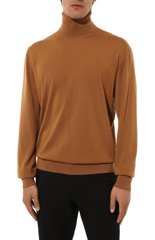 Шерстяная водолазка Dolce & Gabbana GXW05T/JCVZS Коричневый  GXW05T/JCVZS Фото 3