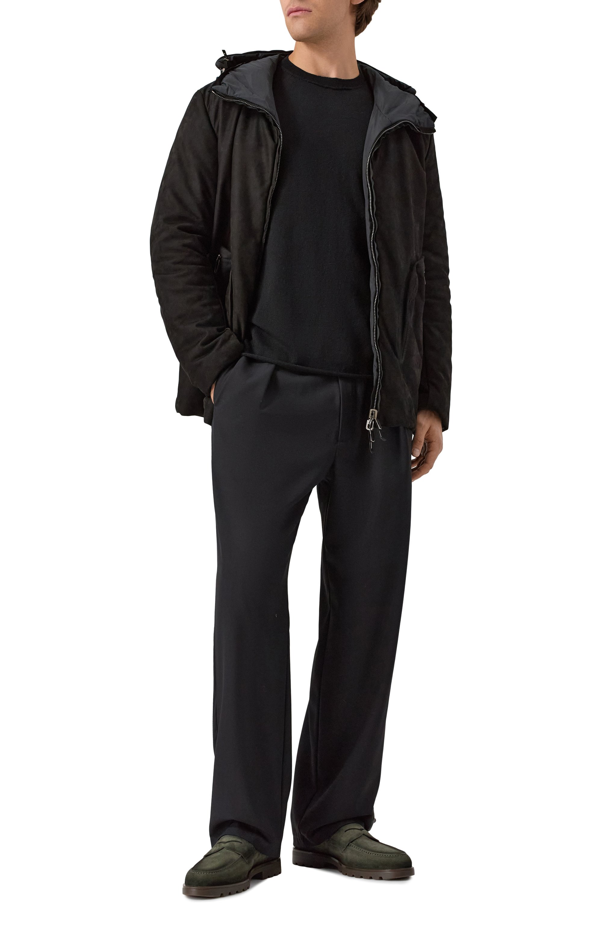 Замшевые пенни-лоферы detroit SANTONI, арт. MGDG18610DTRBGEX, фото 2