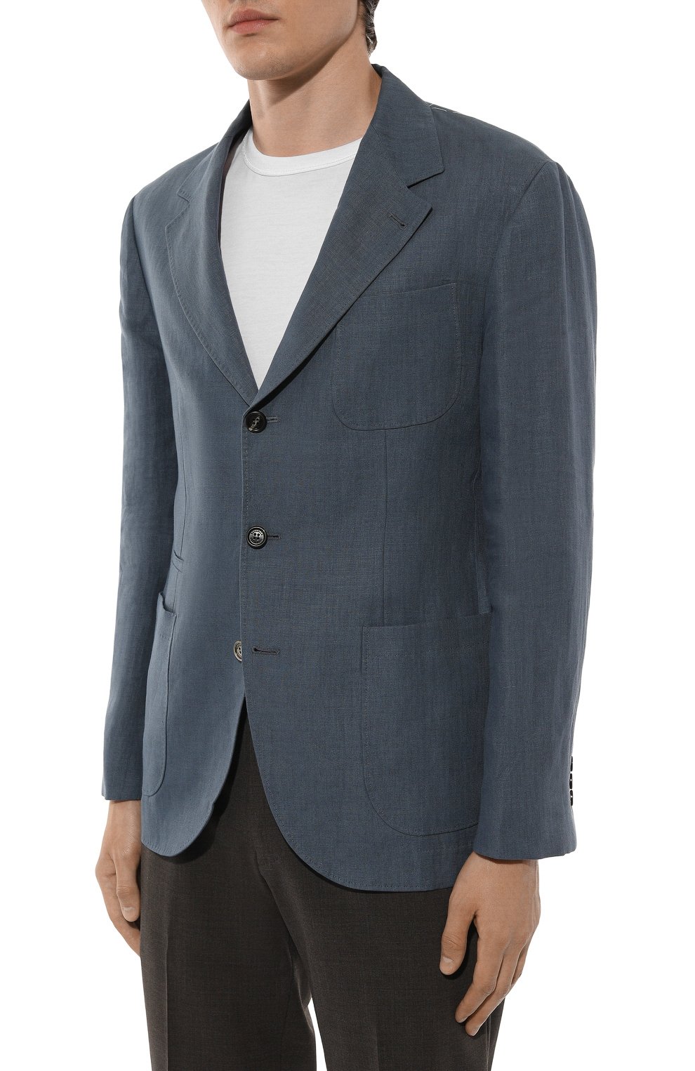 Льняной пиджак BRUNELLO CUCINELLI, арт. MB4207BNDP, фото 5