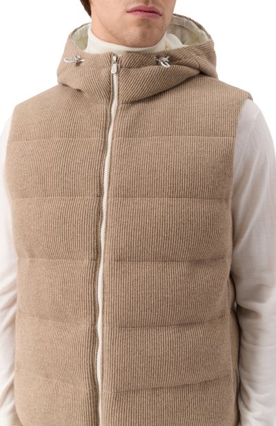 Пуховый жилет из кашемира BRUNELLO CUCINELLI, арт. M221P249, фото 5