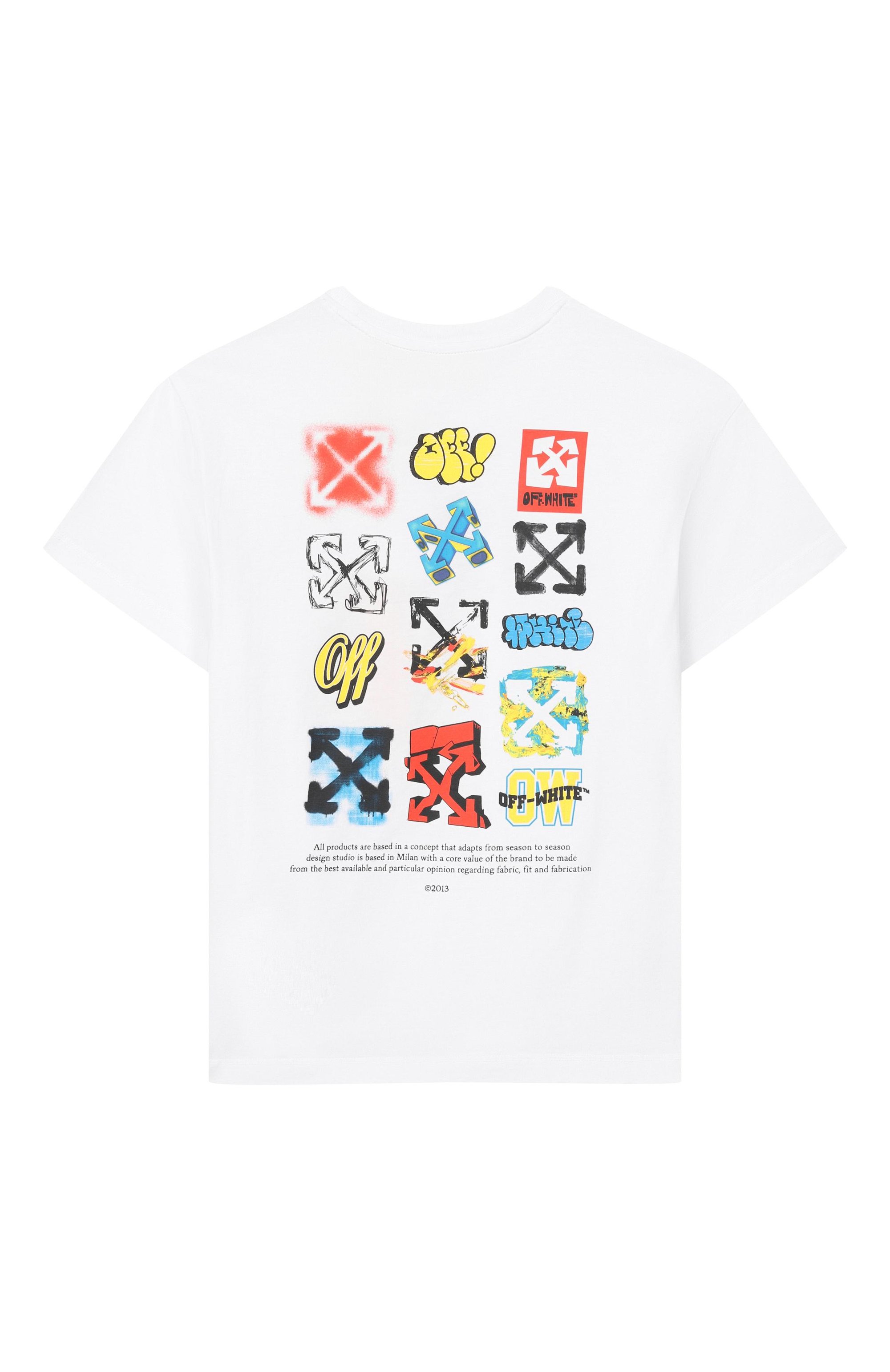 Хлопковая футболка OFF-WHITE, арт. 0BAA002S26JER007, фото 2