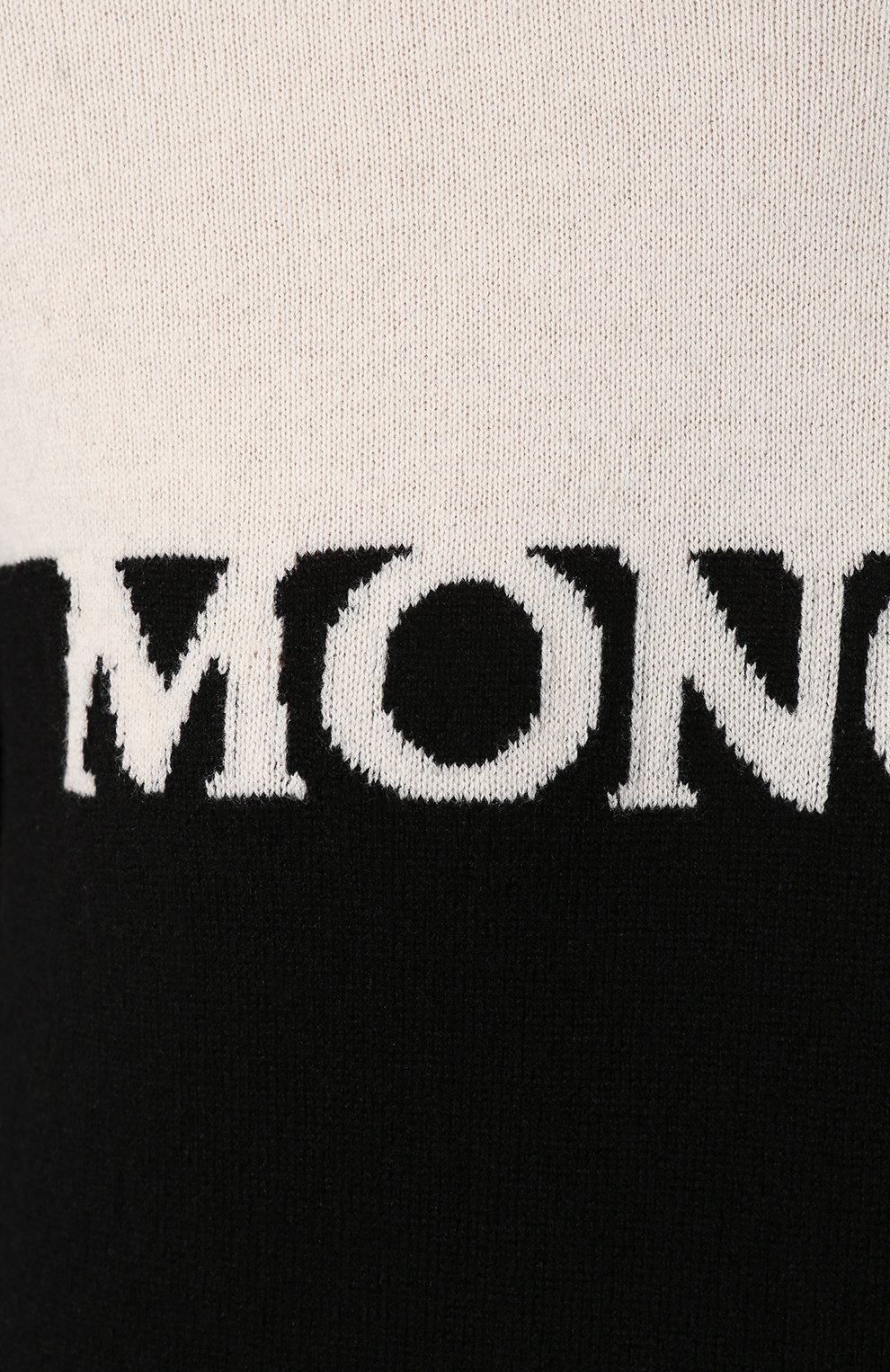 Пуловер из смеси шерсти и кашемира MONCLER черно-белого цвета по цене 49100 руб., арт. F1-093-9C702-00-A9315, фото 5 Пуловер из смеси шерсти и кашемира MONCLER, арт. F1-093-9C702-00-A9315, фото 5