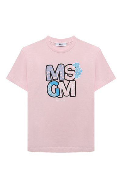 Хлопковая футболка MSGM KIDS, арт. S4MSJGTH071
