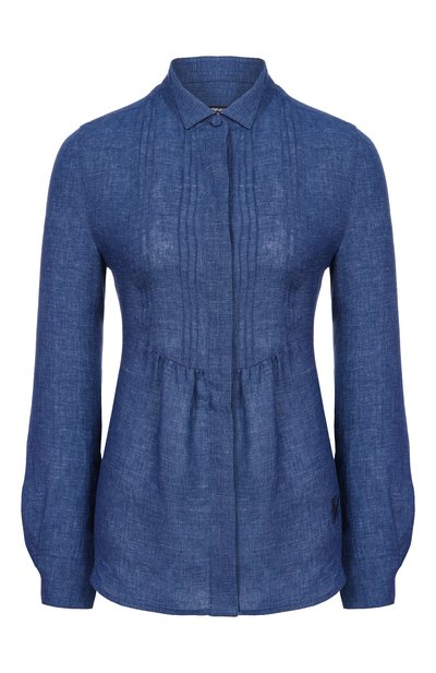 Женская рубашка изо льна и вискозы EMPORIO ARMANI, арт. EW003736/TE10381