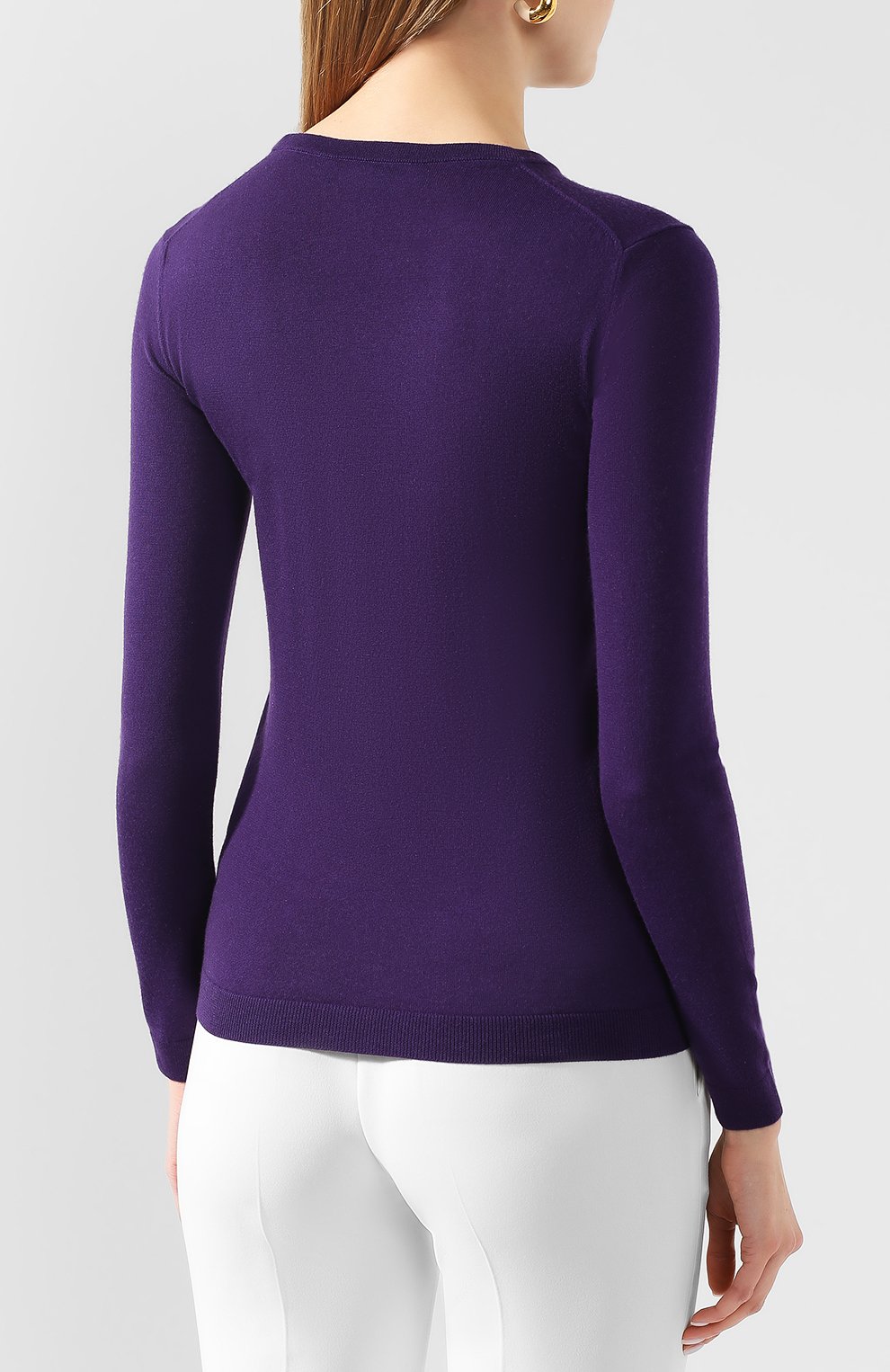 Кашемировый пуловер RALPH LAUREN фиолетового цвета по цене 79150 руб., арт. 290615194, фото 4 Кашемировый пуловер RALPH LAUREN, арт. 290615194, фото 4