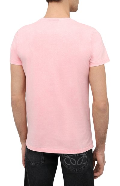 Хлопковая футболка BALMAIN розового цвета по цене 35250 руб., арт. VH1EF000/G024, фото 4 Хлопковая футболка BALMAIN, арт. VH1EF000/G024, фото 4