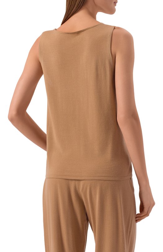 Топ из шерсти и кашемира 12 STOREEZ 135464 Коричневый  135464 Фото 4