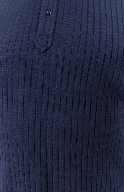 Поло изо льна и хлопка BRUNELLO CUCINELLI темно-синего цвета по цене 99500 руб., арт. MW8653936, фото 5 Поло изо льна и хлопка BRUNELLO CUCINELLI, арт. MW8653936, фото 5