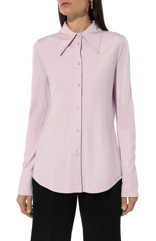 Рубашка из вискозы Jil Sander J01DL0128/J20217 Сиреневый  J01DL0128/J20217 Фото 3