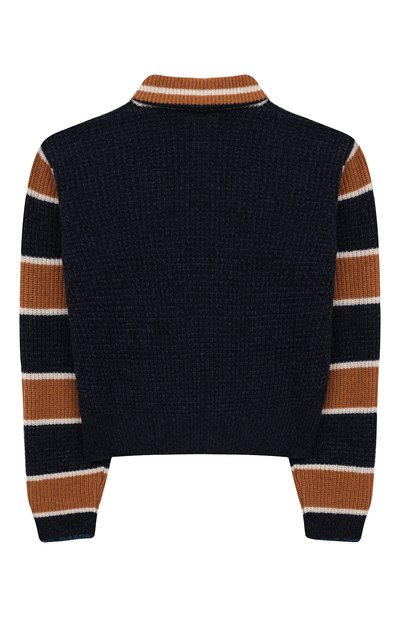 Укороченный свитер из шерсти INDEE синего цвета по цене 9715 руб., арт. FERRY/MAJ0R/12Y-18Y, фото 2 Укороченный свитер из шерсти INDEE, арт. FERRY/MAJ0R/12Y-18Y, фото 2