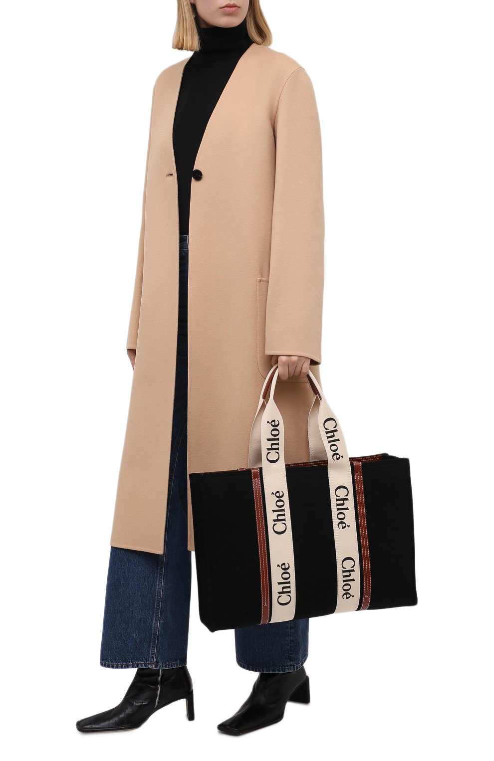 Сумка-тоут woody medium CHLOÉ, арт. CHC22SS382G64, фото 3