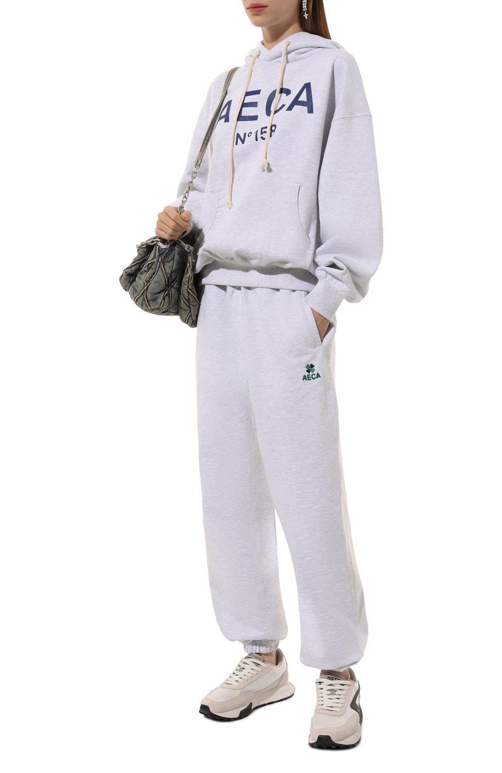 Хлопковые джоггеры AECA WHITE, арт. AWCMFWBDBSLSO001C0.LIGHT GREY (XL), фото 2