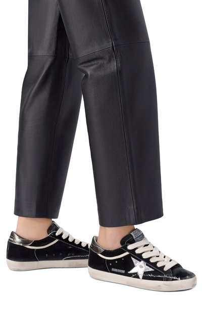 Комбинированные кеды super-star GOLDEN GOOSE DELUXE BRAND черного цвета по цене 76900 руб., арт. GWF01002.F008143, фото 2 Комбинированные кеды super-star GOLDEN GOOSE DELUXE BRAND, арт. GWF01002.F008143, фото 2