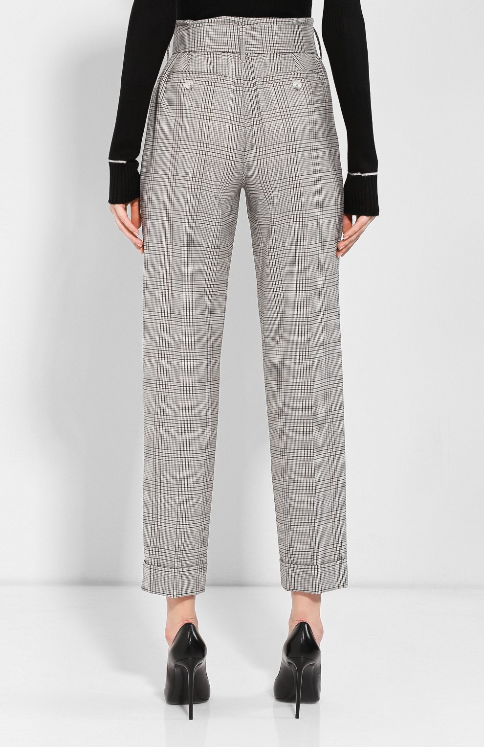 Шерстяные брюки MICHAEL MICHAEL KORS серого цвета по цене 19950 руб., арт. MU93H6KBSM, фото 4 Шерстяные брюки MICHAEL MICHAEL KORS, арт. MU93H6KBSM, фото 4