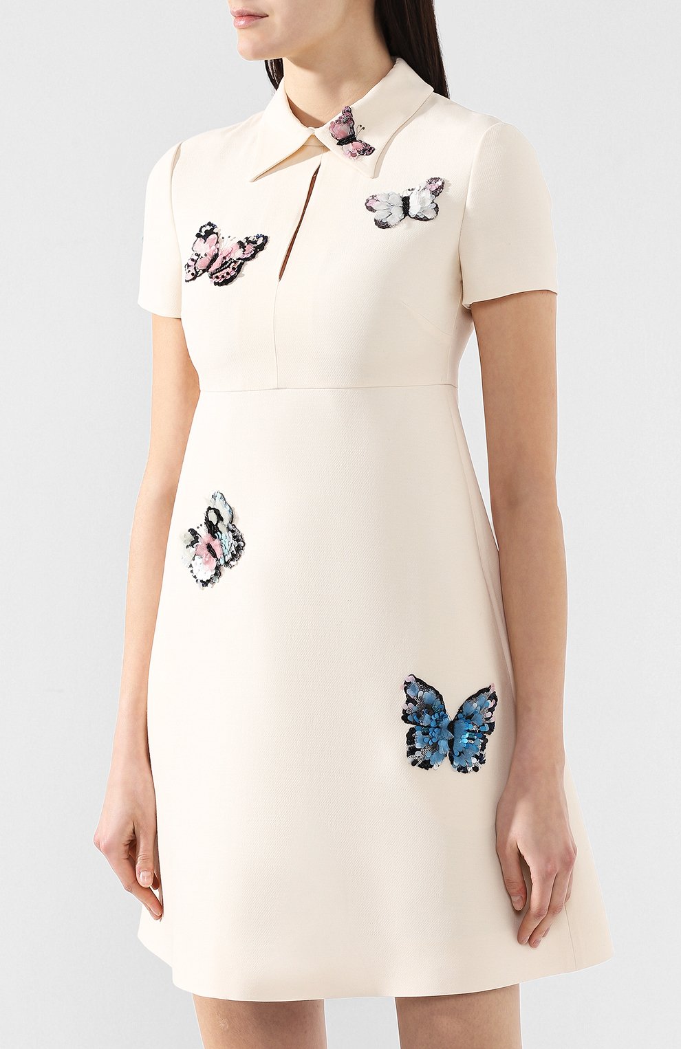 Платье из смеси шерсти и шелка VALENTINO, арт. RB3VAL871CF, фото 3