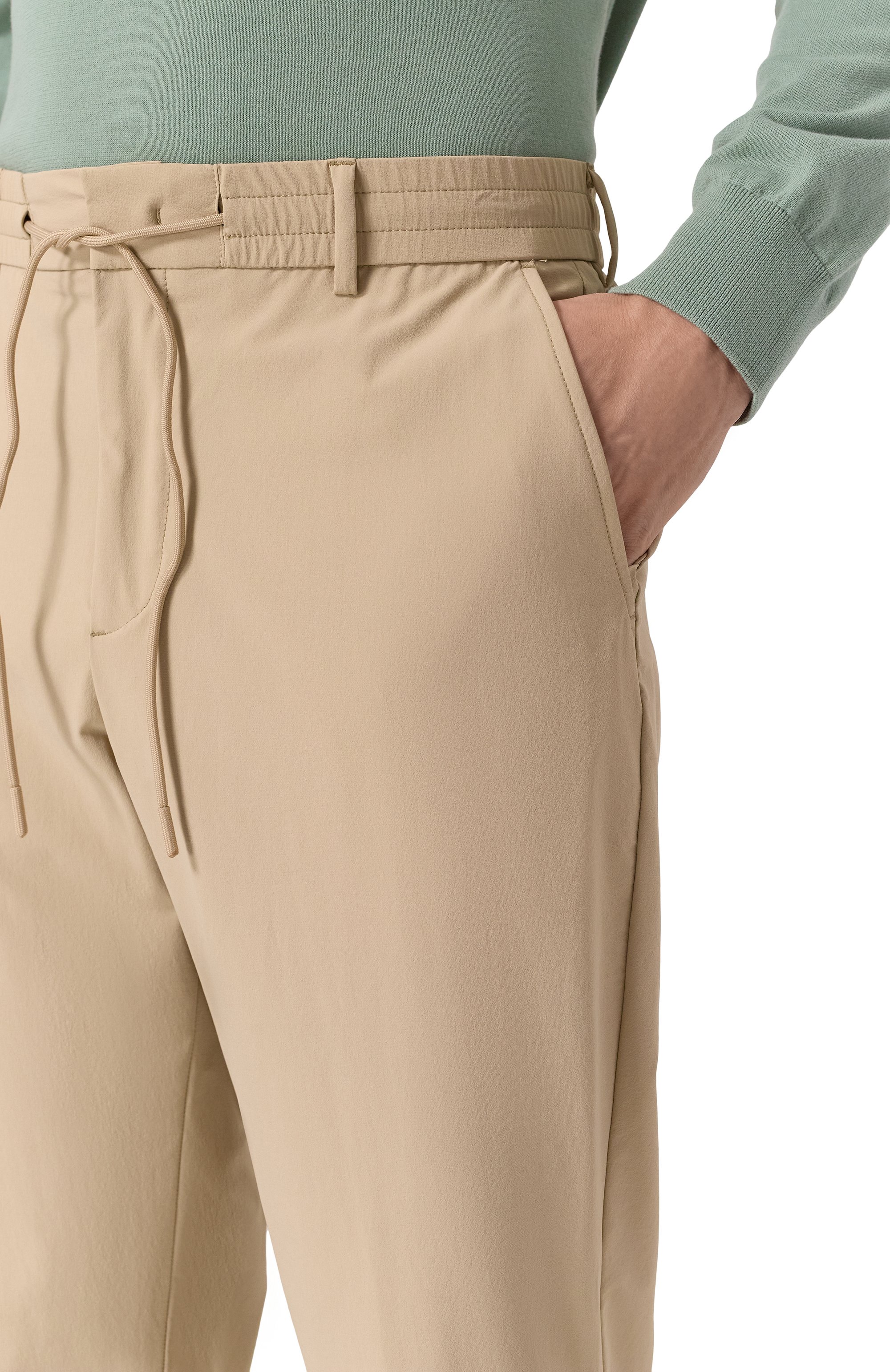 Брюки BOSS бежевого цвета по цене 23950 руб., арт. 50538640, фото 5 Брюки BOSS, арт. 50538640, фото 5