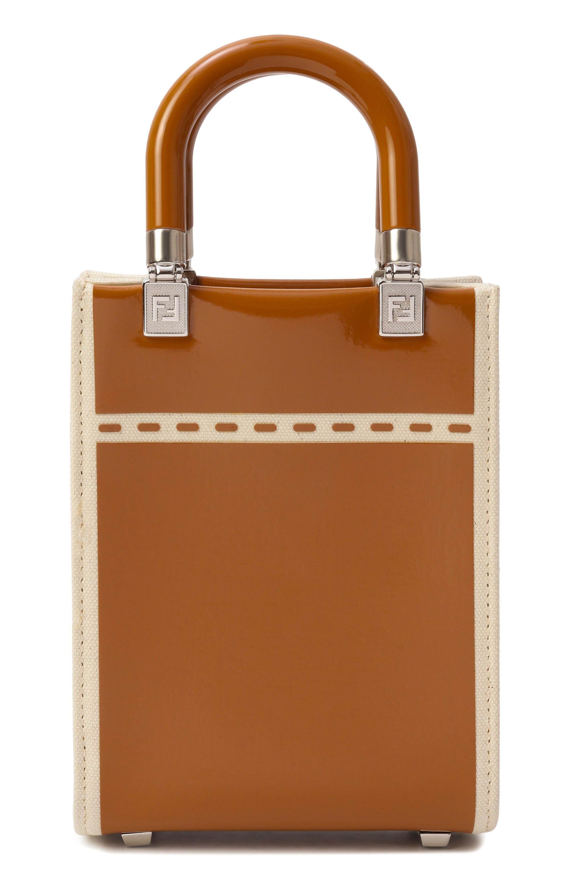 Сумка sunshine mini FENDI коричневого цвета по цене 229000 руб., арт. 8BS051 ANT7, фото 6 Сумка sunshine mini FENDI, арт. 8BS051 ANT7, фото 6