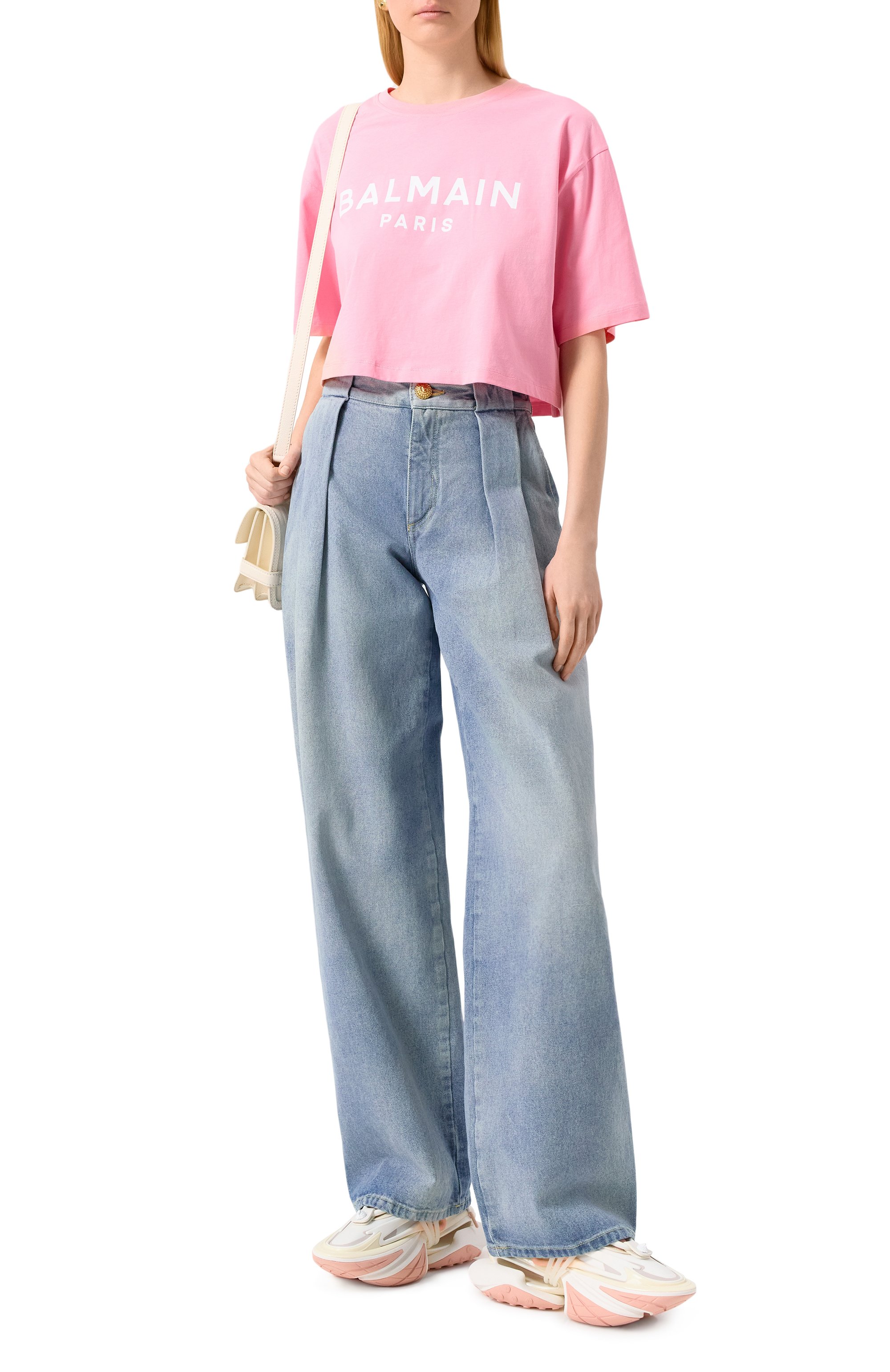 Хлопковая футболка BALMAIN, арт. BF1EE020/BB02, фото 2