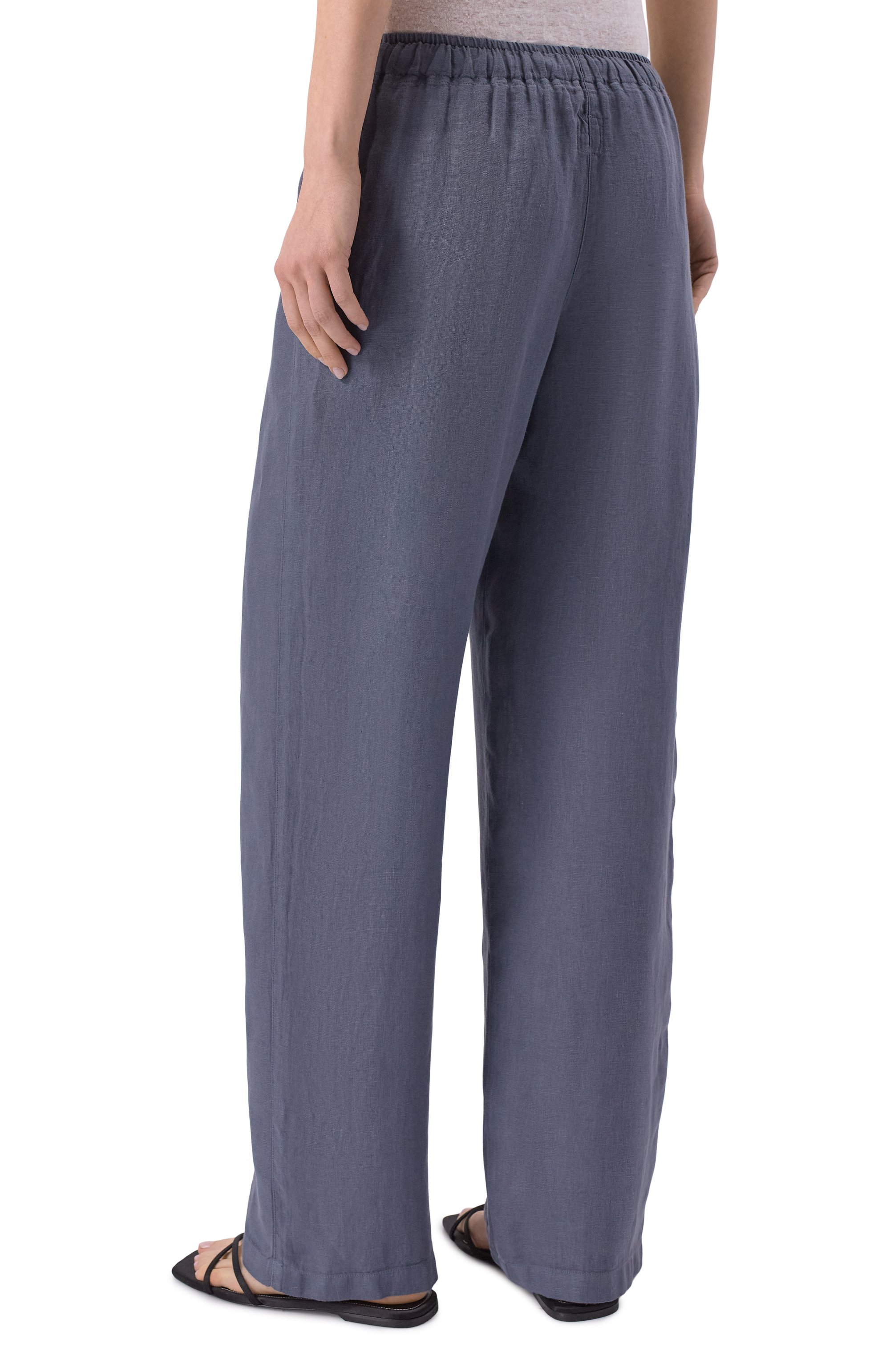 Льняные брюки 120% LINO темно-серого цвета по цене 27800 руб., арт. 33ALIW2145/0000115, фото 4 Льняные брюки 120% LINO, арт. 33ALIW2145/0000115, фото 4