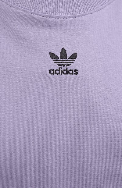 Хлопковая футболка ADIDAS ORIGINALS сиреневого цвета по цене 2500 руб., арт. GN4782, фото 5 Хлопковая футболка ADIDAS ORIGINALS, арт. GN4782, фото 5