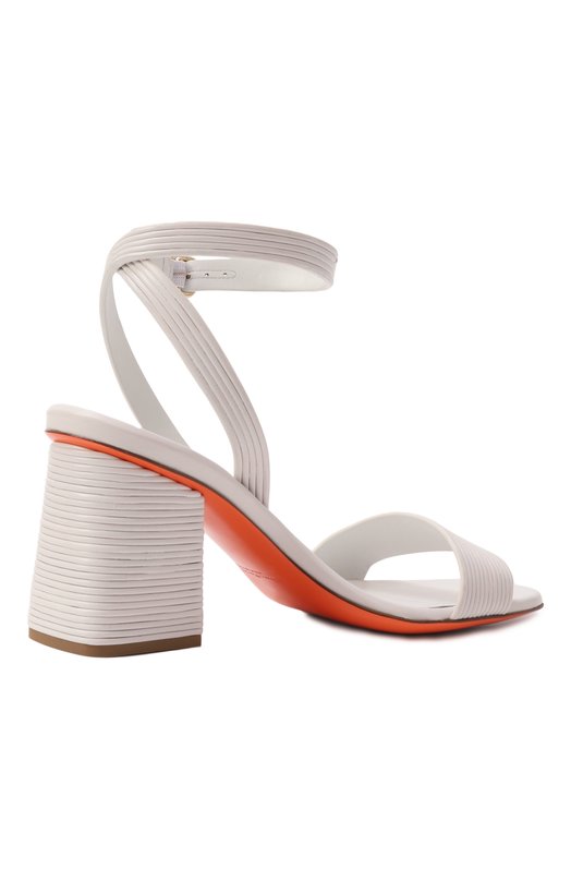 Кожаные босоножки Santoni WHVG71550HM7T0NL Белый  WHVG71550HM7T0NL Фото 5