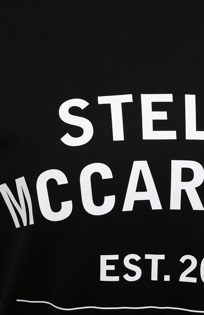 Хлопковая футболка STELLA MCCARTNEY черного цвета по цене 24450 руб., арт. 601849/SMP86, фото 5 Хлопковая футболка STELLA MCCARTNEY, арт. 601849/SMP86, фото 5