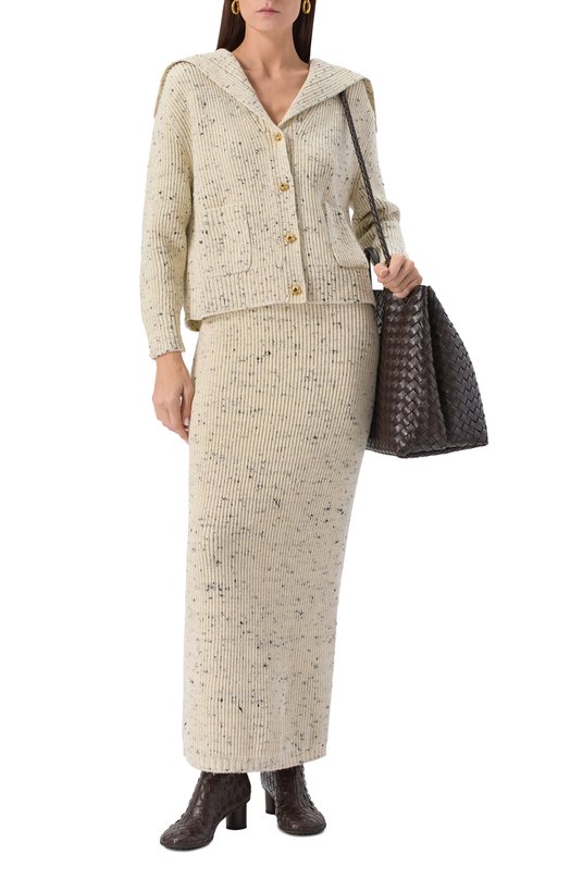 Шерстяной кардиган Bottega Veneta 838107/V5LV0 Кремовый  838107/V5LV0 Фото 2