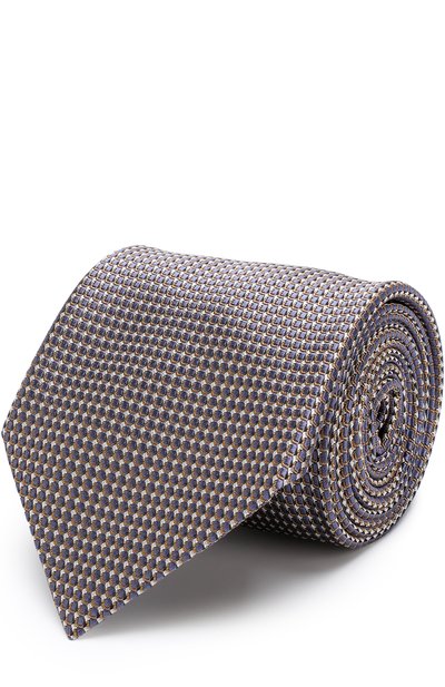 Мужской шелковый галстук с узором BRIONI, арт. 062H00/P7483
