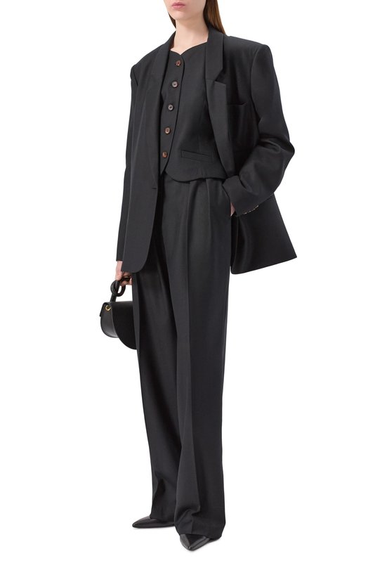 Жилет из кашемира и шелка Lesyanebo LN03H- 411_MAE Чёрный  LN03H- 411_MAE Фото 2