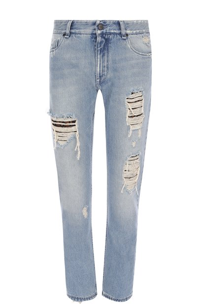 Джинсы прямого кроя с потертостями FENDI, арт. FLP202 A0X4, фото 1