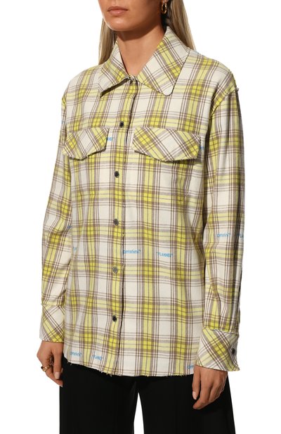 Хлопковая рубашка OFF-WHITE, арт. 0WEA261S22FAB001, фото 3