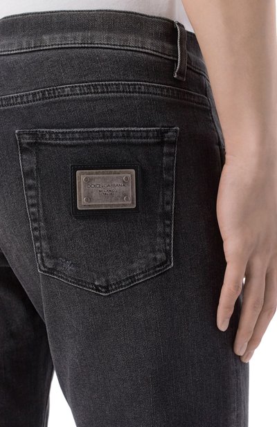 Джинсы slim DOLCE & GABBANA темно-серого цвета по цене 85850 руб., арт. GY07CD/G80Z2, фото 5 Джинсы slim DOLCE & GABBANA, арт. GY07CD/G80Z2, фото 5